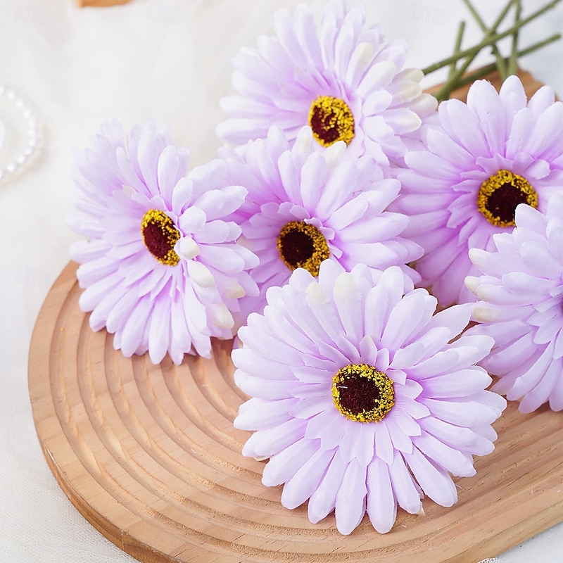 Artificial Flower Plastic Modern Contemporary Round Tabletop Flower Round 10