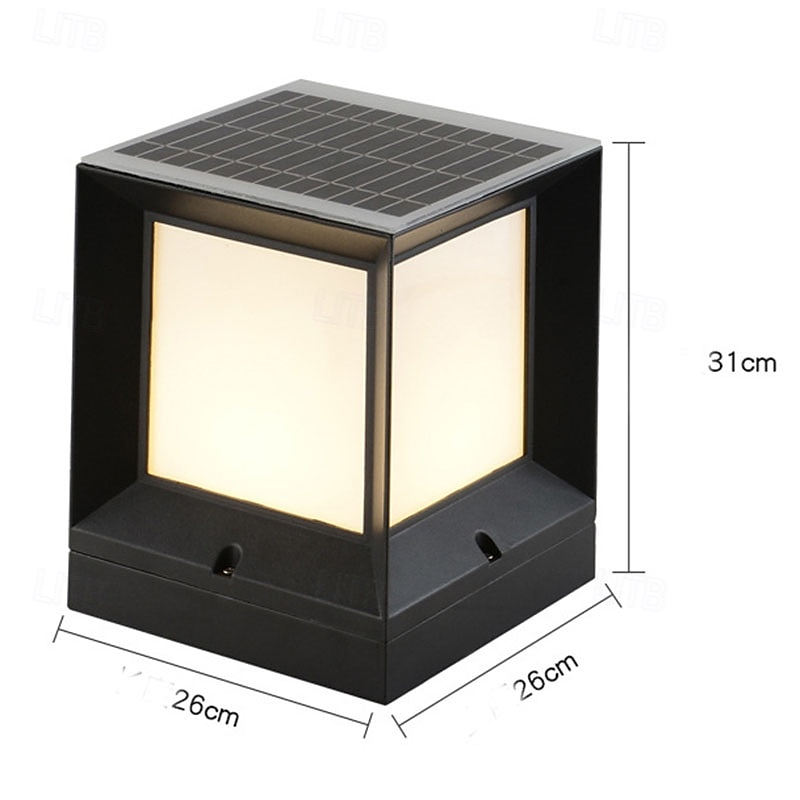 LED Outdoor Solor Post Lights 21cm Nordic Style Outdoor Column Lights Fence Post Cap Lights Waterproof IP54 for Deck Suitable for Door Stone Pillars Garden lamp Post4