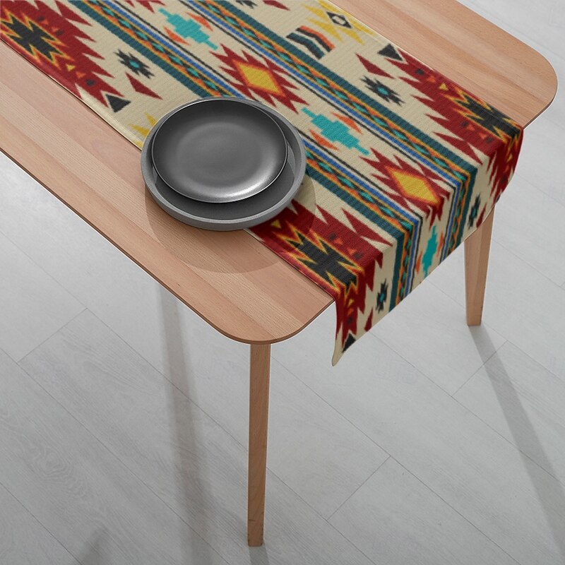 Colorful Checkered Table Runner - Digital Printed Rectangular Tablecloth 33x180cm for Restaurant Banquet & Home Dining Decor3