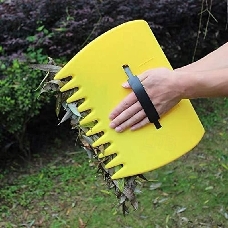 2pcs Leaf Scoops Hand Rakes Large Plastic Garden Grabbers Ergonomic Leaf Scoops for Easy Yard Cleanup for Picking Up Leaves, Grass Clippings, Debris3