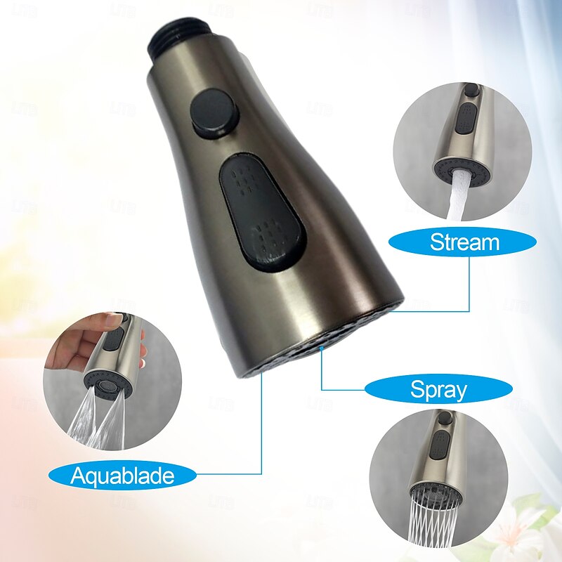 Kitchen faucet - Single Handle One Hole Chrome / Nickel Brushed Pull-out / Pull-down Modern Contemporary Kitchen Taps2