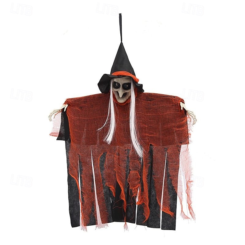 Halloween Hanging Witch with Bendable arms, Hanging Witches Mutil-color Witch for Halloween Outdoor,Lawn, Yard, Patio Decoration, Halloween Haunted House Party Decorations3