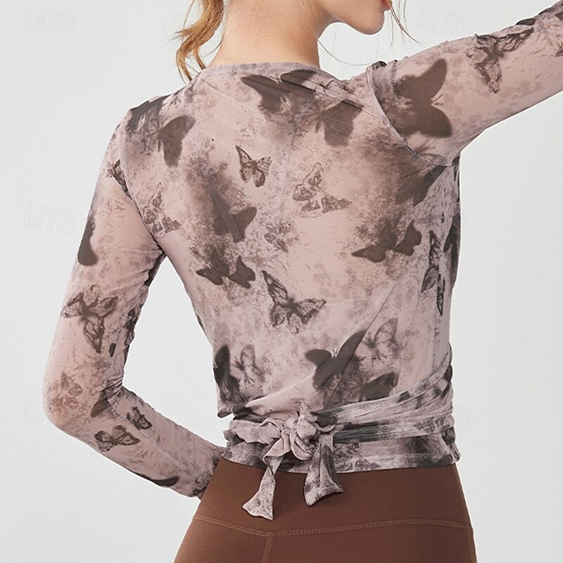 Women's Activewear Fashion Breathable Mesh Long Sleeve Sports Solid Color Top For Gym Athletic Sports Slim Activewear2