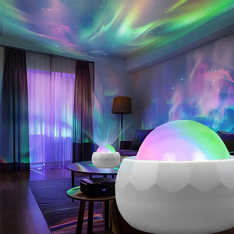 Northern Lights Aurora Projector Lamp  RGB Water Ripple Galaxy Night Light USB Decorative Ambient Light for Bedroom & Parties3
