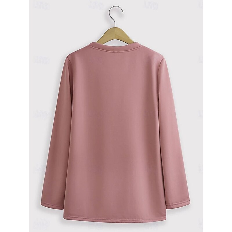 Women's Warm Daily Two Piece Sets Tracksuit Pants Sets Long Sleeve Crew Neck Graphic Geometric Letter Drawstring Print Casual Daily Pink Blue Gray Fall Regular Fit3