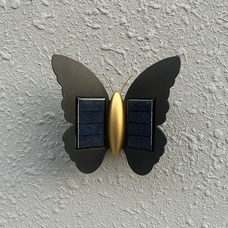 Outdoor Solar Wall Lamp Butterfly Wall Washer Lamp Waterproof Simple Modern Stair Aisle Wall Lamp Courtyard Balcony Porch Landscape Decoration3