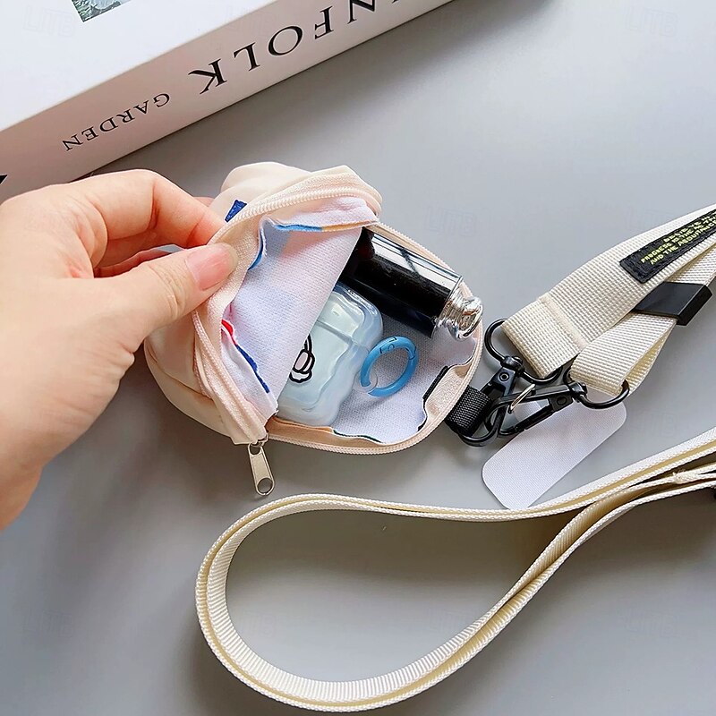 Fashionable colorful simple and trendy hanging rope mobile phone crossbody long rope keychain pendant adjustable anti loss clip coin purse4