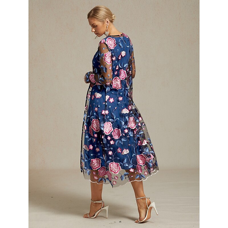 Women's Jacket Coat Blazer Lace Embroidered Elegant Floral Formal Anniversary Wedding Guest Daily Open Front Long Crewneck Regular Fit Long Sleeve Outerwear Fuchsia Spring Fall3