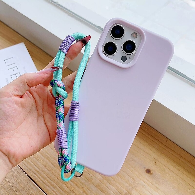 New minimalist hand rope splicing short wrist rope double strap hanging rope firm and sturdy anti breakage and anti drop phone hanging rope2