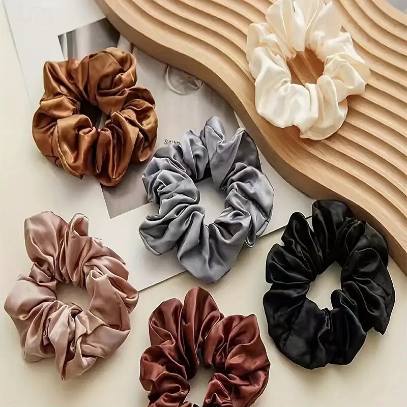 12-Piece Luxury Satin Hair Tie Set, Soft and Elastic Hair Accessories for Women, Colorful and Vibrant, Gentle on Hair, Perfect for Party Hairstyles, Travel, and Everyday Styling3