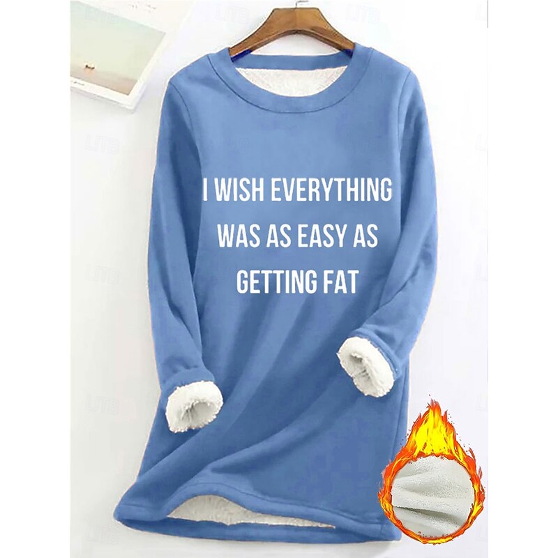 Women's Pullover Sweatshirt Graphic Letter Warm Casual Fuzzy Long Sleeve Crew Neck Round Neck Regular Tops Street Casual Drawstring Print Black Yellow Pink Dark Pink Red Spring Fall Winter4