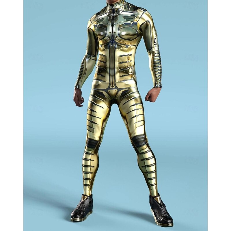 Patterned Zentai Suits Cosplay Costume Bodysuit Printing Carnival Costume Full Body Suit Men's Women's Boys' Sexy Costume Halloween Costume for Performance Party Masquerade Kid's Adults'3