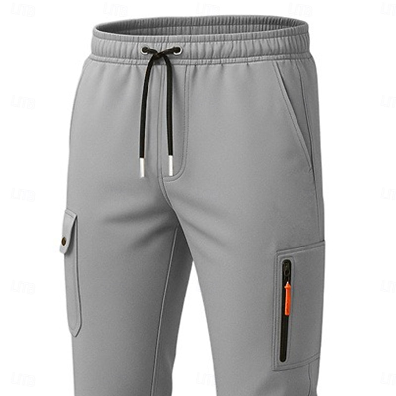 Men's Tactics Sweatpants Joggers Trousers Drawstring Pocket Elastic Waist Plain Comfort Sports Outdoor Daily Fashion Casual Black White Micro-elastic3