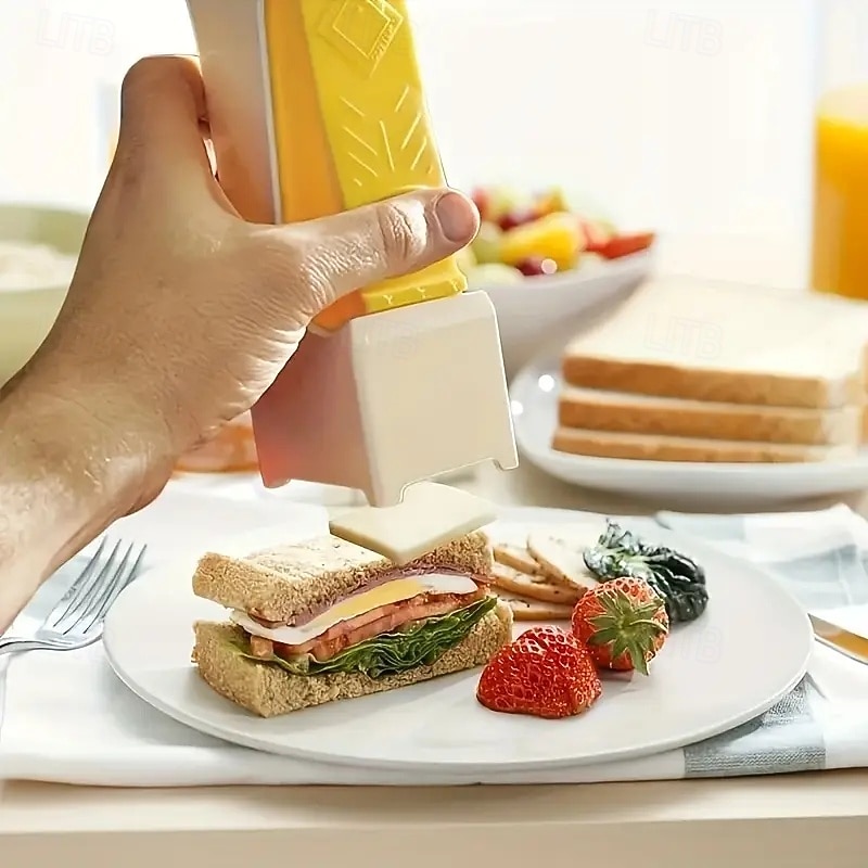 Stick Butter Cutter ABS One Click Butter Cheese Dispenser with Stainless Steel Blade for for Quickly Making Bread, Cakes, Breakfast3