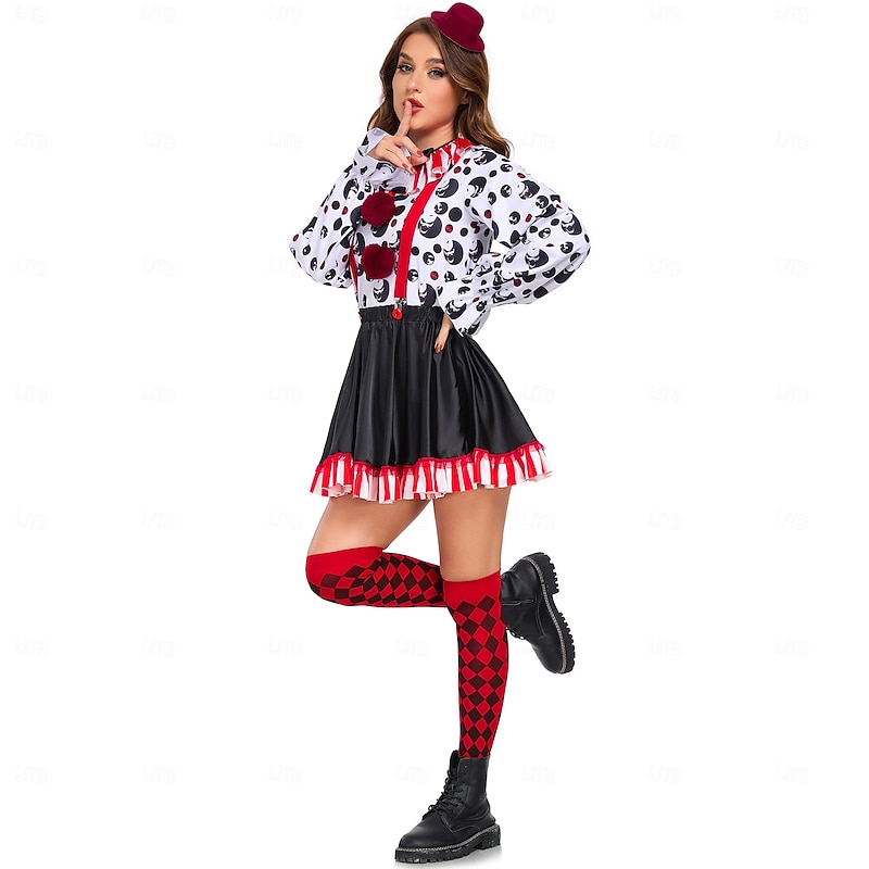 Joker Clown Halloween Costume It Dress Up Kid's Adults' Women's Halloween Masquerade Performance Party Easy Halloween Costumes Dress Up2
