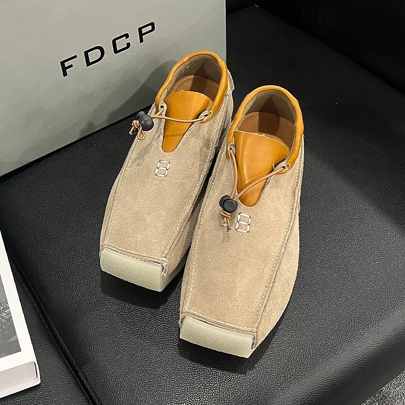 Men's Suede Moccasin Slip-On Shoes Comfortable Soft Sole Casual Outdoor Walking Footwear3