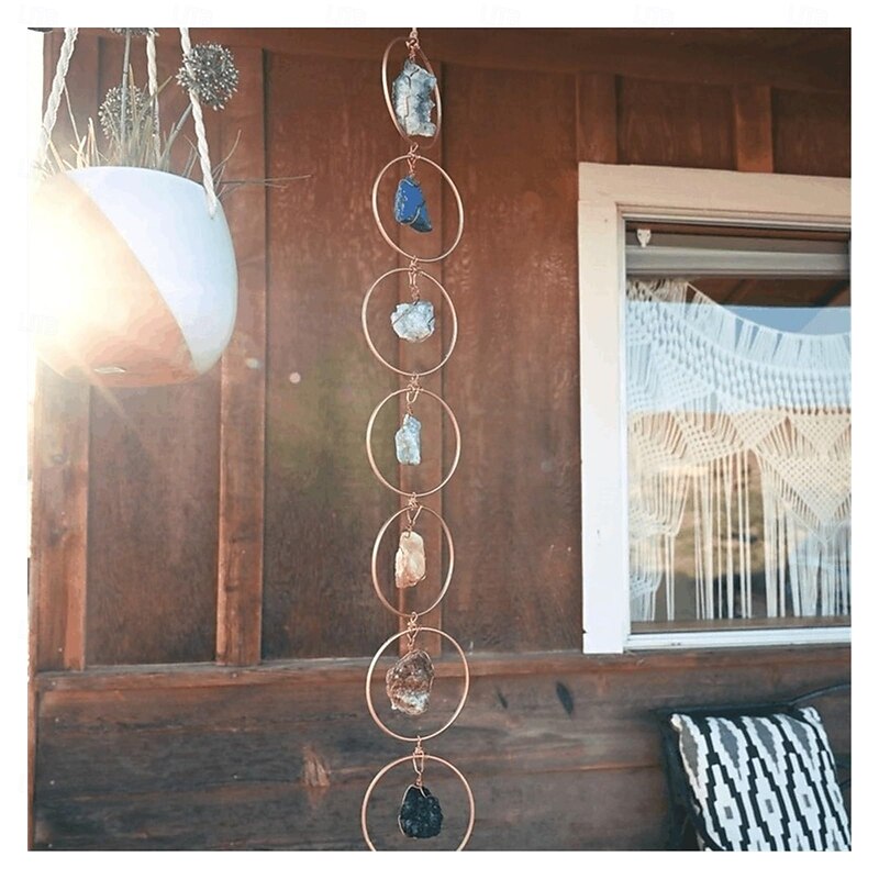 Crystal 7 Chakra Gemstone Wall Room Decor Tree Of Life Ornament Hanging Home Chakra Crystals Decoration Natural Stone4