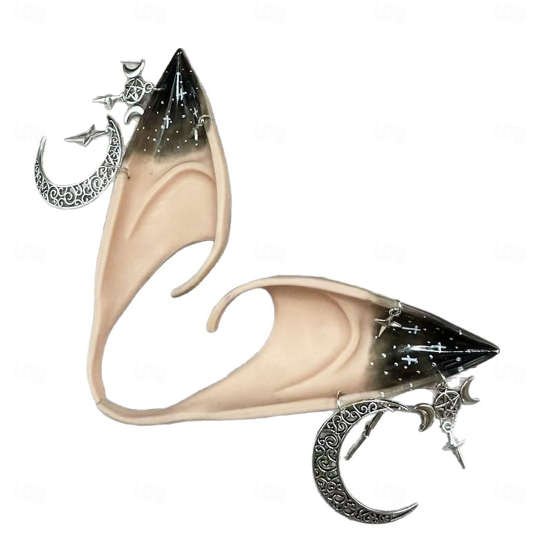 Elf Halloween Ear Cuffs Fantasy Funny Costume Adults' Women's Halloween Carnival Performance Party Easy Halloween Costumes Dress Up4