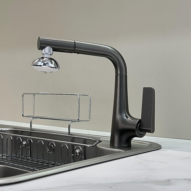 Kitchen faucet - Single Handle One Hole Electroplated / Painted Finishes Pull-out / Pull-down / Standard Spout Centerset Modern Contemporary Kitchen Taps2