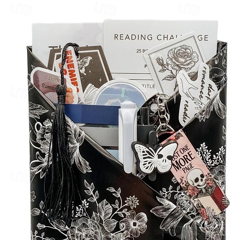 Gothic Blind Date with a Book Halloween Witch Blind Date with a Spooky Book Ghostly Blinds Box Surprise with Halloween Enthusiasts Stickers and Keychain Gift for DIY Lovers2