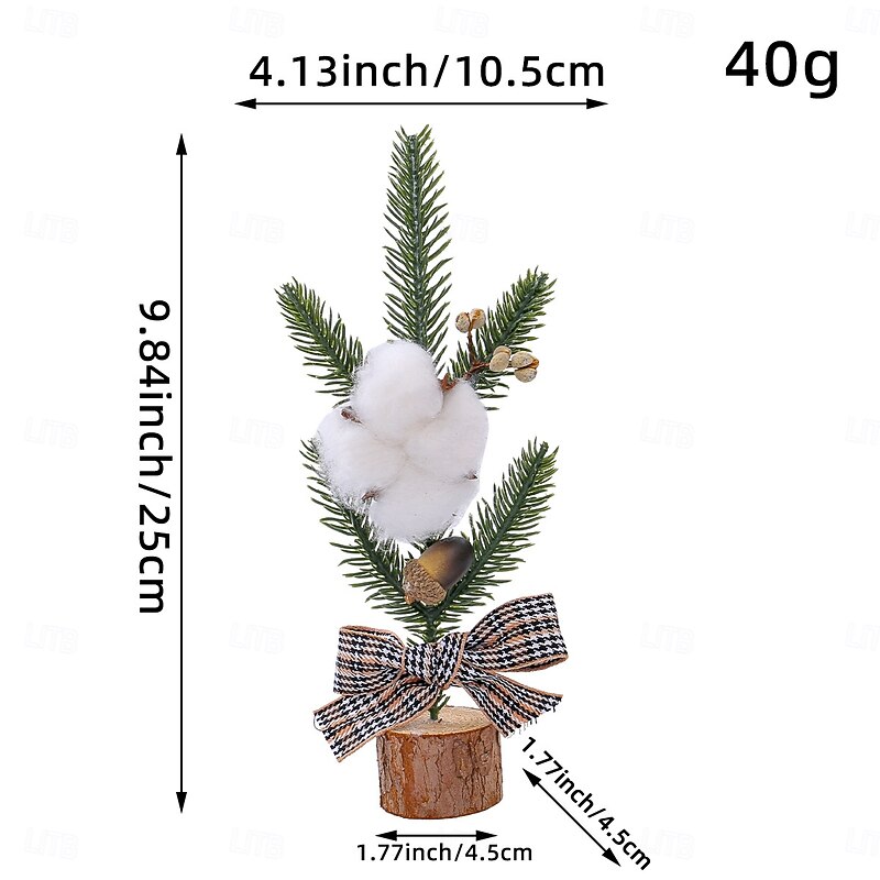 Christmas Mini Tree Tabletop Desktop Artificial Christmas Tree Xmas Decor 25CM Potted Mini Holiday Tree for Tabletop Window Display Festive Home Party Scene Decoration Accessory4