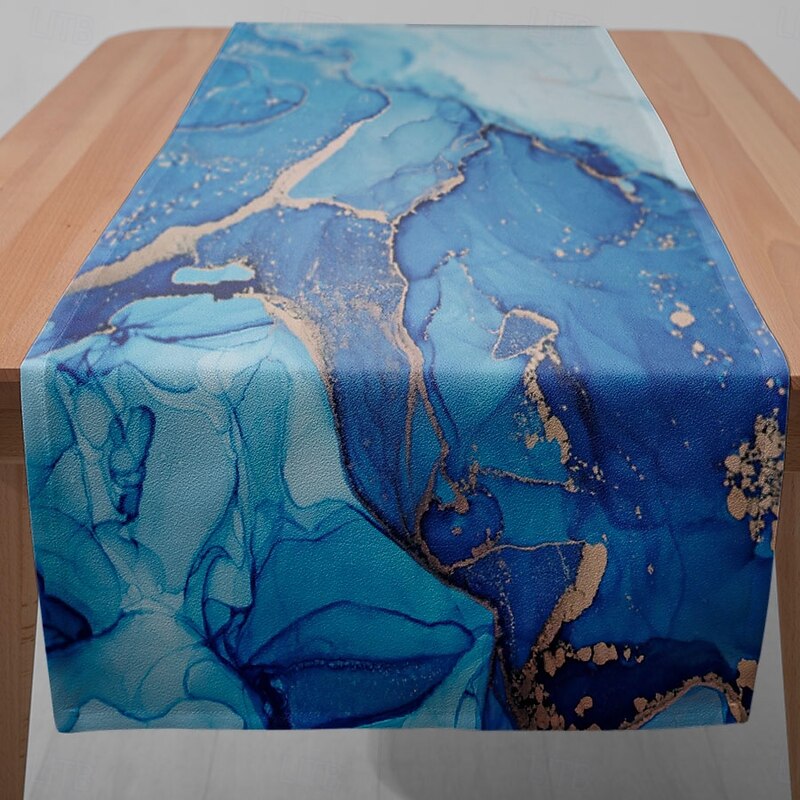 1PC Digital Printed Table Runner Table Flag - Rendering Rectangular Tablecloth for Restaurant, Banquet, Party Decoration (33x180cm/13x70.5in)3