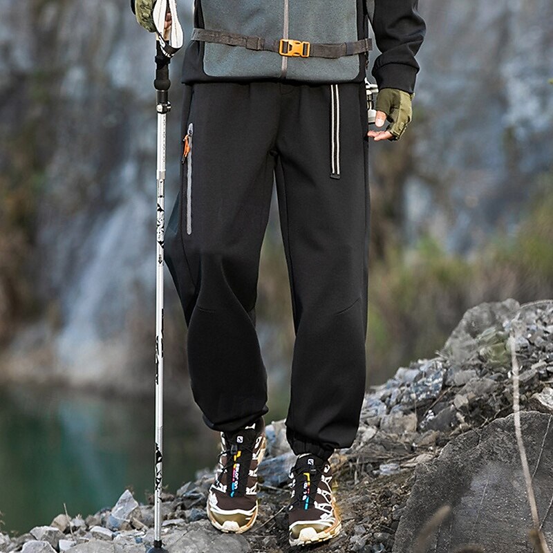 Men's sport pants Jogger Pants Drawstring Pants Outdoor Regular Fit Waterproof Bottoms Pocket Black White Camping / Hiking Running S M L XL XXL2