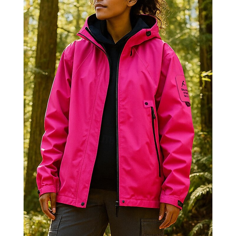 Women's Windbreaker Softshell Jacket Hiking Jacket Outdoor Waterproof Windproof Hiking Outfits Hiking Clothes Spring Autumn / Fall Top Camping / Hiking / Caving Running Light Yellow Black White