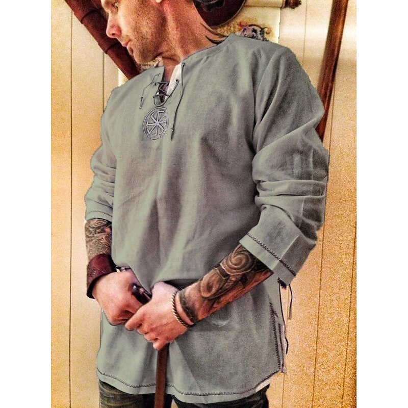 Retro Vintage Medieval Cosplay Wigs Men's Costume Vintage Cosplay Party / Evening Shirt Masquerade3