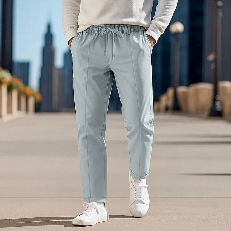 Men's Sweatpants Wide Leg Sweatpants Athletic Pants Trousers Baggy Pants Drawstring Elastic Waist Solid Color Plain Moisture Wicking Breathable Full Length Outdoor Sports Outdoor Casual Vacation2