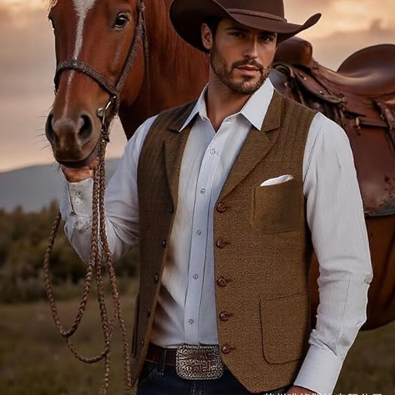 Retro Vintage Roaring 20s 1920s Vest The Great Gatsby Gentleman Fancy Dress Men's Halloween Carnival Evening Party Masquerade Adults Vest3