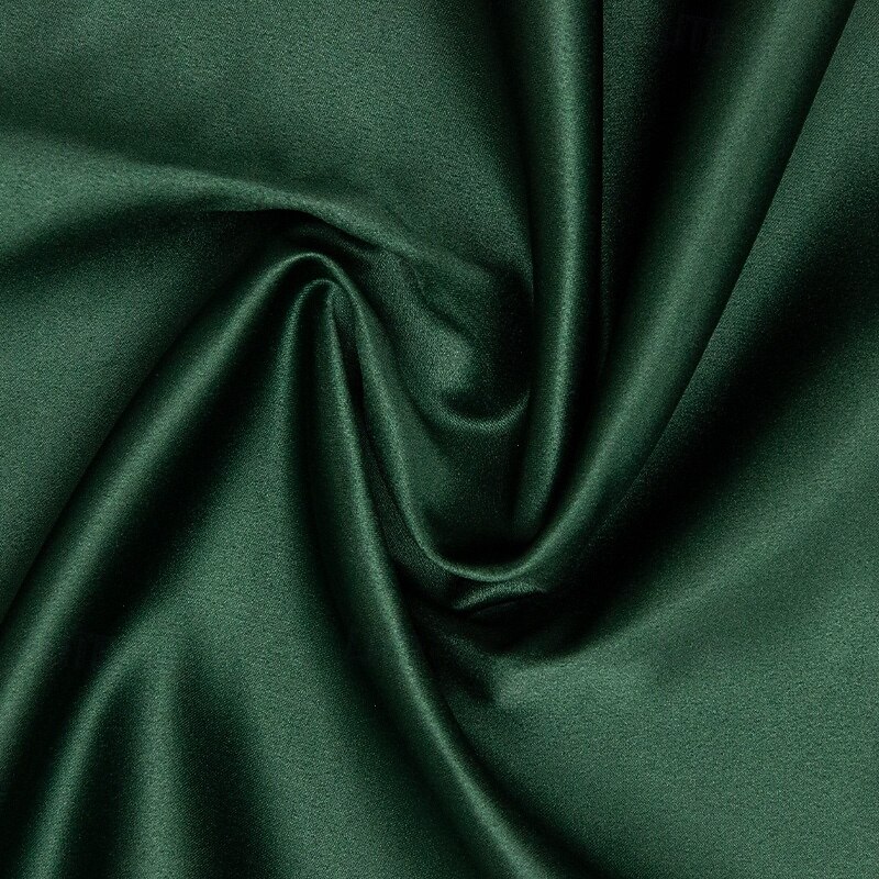 A-Line Portrait Collar Evening Gown Elegant Dress Formal Wedding Sweep / Brush Train 3/4 Length Sleeve V Neck Stretch Satin with Bow and Slit 20254