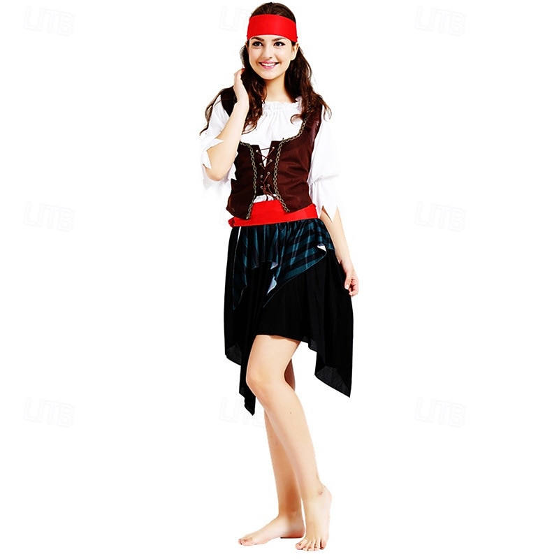 Couples Pirate Cosplay Costume Outfits Masquerade Men's Women's Movie Cosplay Outfits Cosplay Costume Halloween Carnival Masquerade4