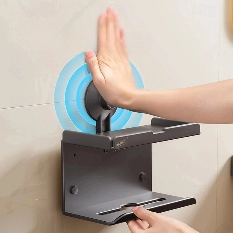 Toilet Brush and Holder, Paper Towel Holder, Suction Cup Bath Hardware Set,  Bathroom Accessories Wall-Mounted4