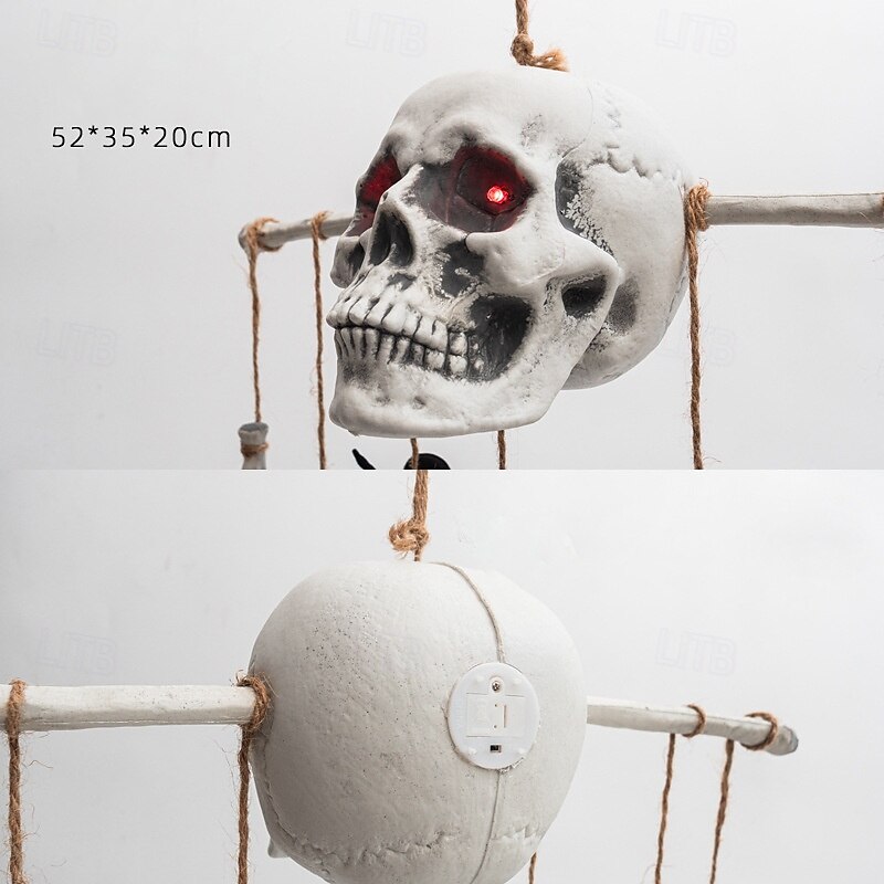 Halloween Skull Bone Wind Chime Hanging Decorations Haunted House Secret Room Creative Glowing Hanging Ghosts Horror Atmosphere Decorative Props2