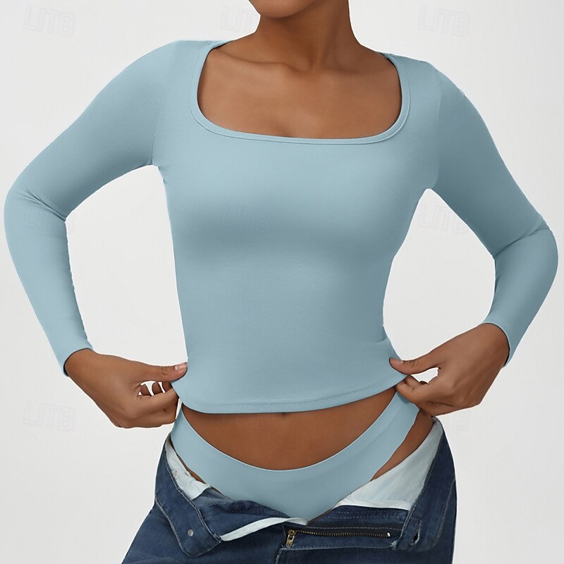 Women's Solid Colored Tennis Shirt Stylish Moisture Wicking Breathable Tennis Pickleball Running Shirt Black Pink Blue Tennis Clothing2