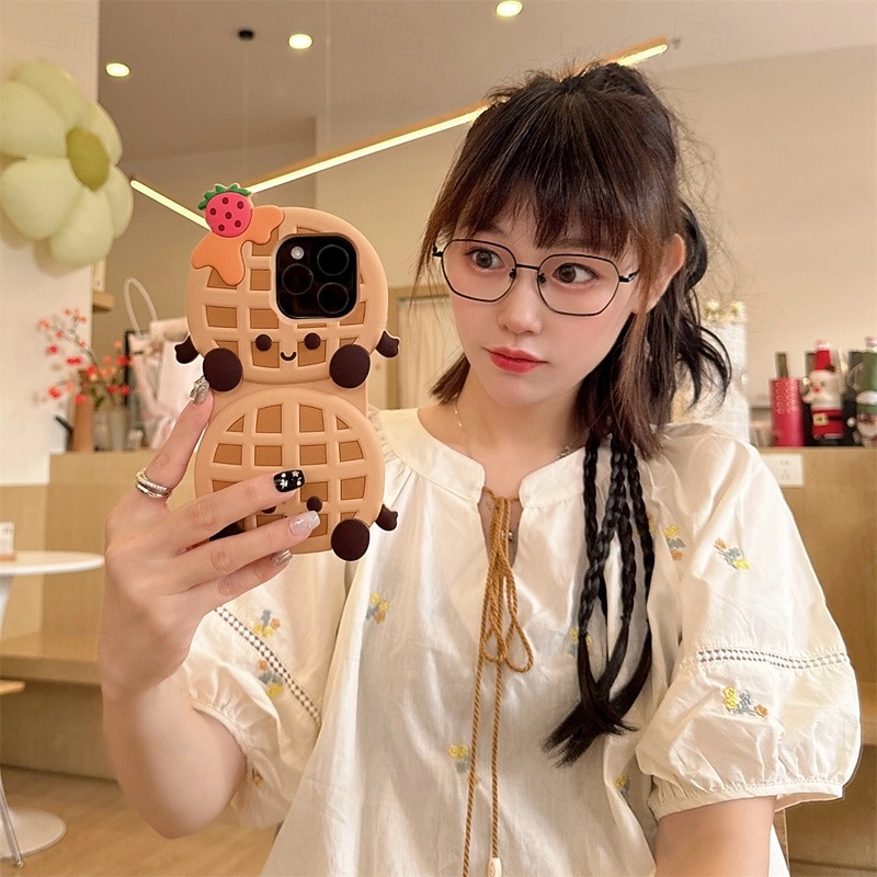 Phone Case For iPhone 16 Pro Max Plus 15 14 Pro Max Plus 13 Pro Max Back Cover Shockproof Cartoon Silicone2