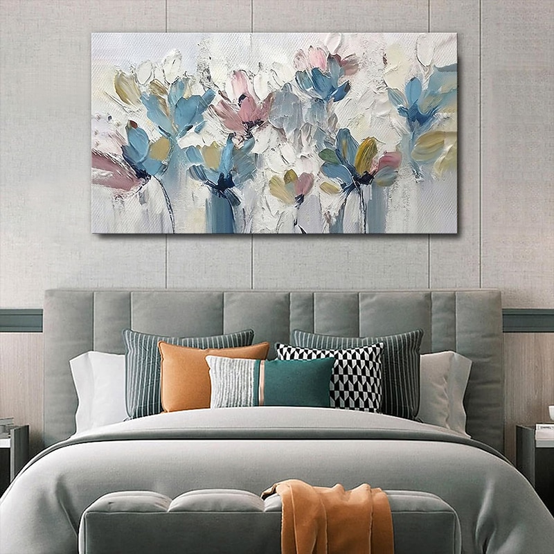 Hand Painted Abstract Flower Oil Paintings Handmade on Canvas Flowers and Plants for Home Living Room Decoration No Frame4