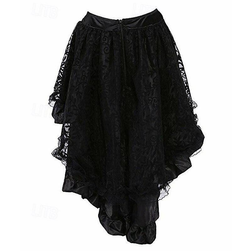 Retro Vintage Punk & Gothic Steampunk Skirt Goth Girl Flounced Fancy Dress Women's Fantasy Steampunk Masquerade Casual Daily Adults Skirt3