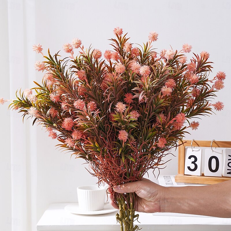 2/6 pcs Artificial Fall Hydrangea Flowers, Realistic Faux Bouquet with Lifelike Texture, Maintenance-Free, Perfect for Home Decor, Wedding, Party, Outdoor Garden, Holiday Ambiance, and DIY Floral Arrangements