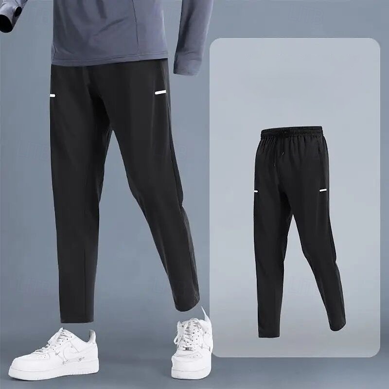 Men's Workout Pants sport pants High Waist Bottoms Athleisure Gym Workout Quick Dry Breathable Basketball Running Yoga Regular Fit Sportswear Activewear Solid Colored Black Grey4