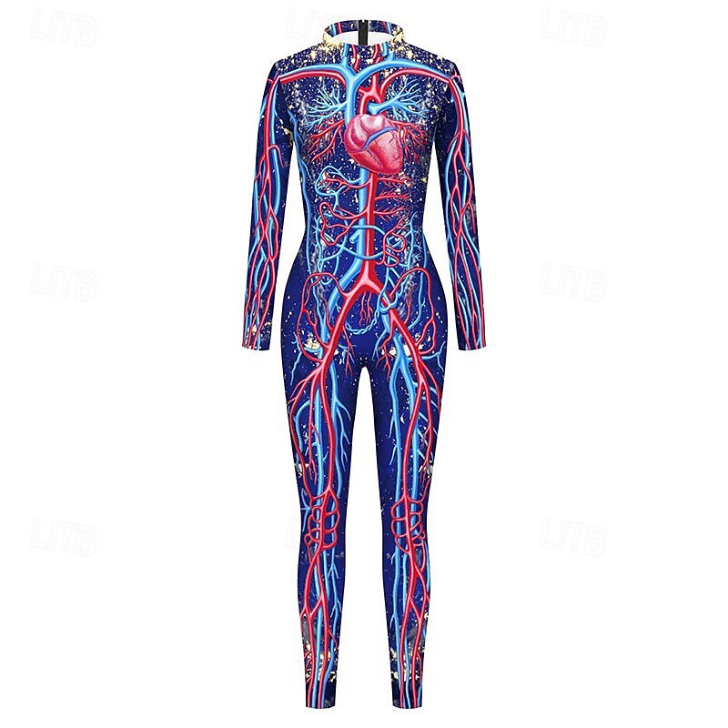 Family Jumpsuit Skull Halloween pattern Street Print Black Red Navy Blue Long Sleeve Matching Outfits2