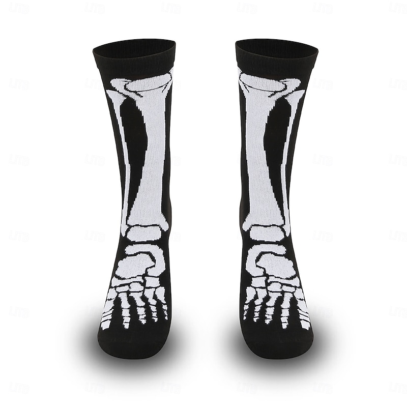 2025 New Halloween Socks, Pumpkin Mid-Calf Socks for Men and Women, Unisex Couple Long Socks, Cross-Border Amazon Trendy European and American Style2