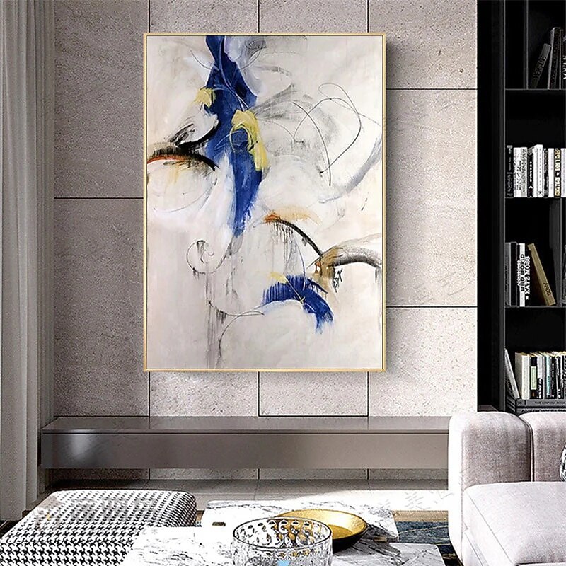 Abstract Mural Vertical, 100% Hand-Painted Paint, Modern Creative Decorative Painting, Gift Oil Painting, Living Room, Bedroom