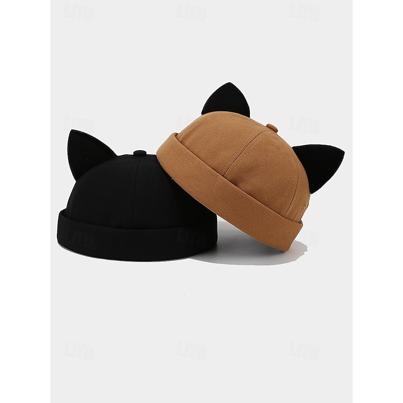 Women's Halloween Cat Ear Hat – Cute Cosplay Costume Cap with Adjustable Strap, Soft Fabric Kitty Ear Design for Party, Festival and Dress Up4