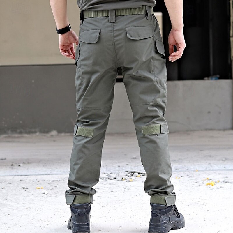 Men's Cargo Pants Tactical Pants Trousers Hiking Pants Buttons Multi Pocket Camouflage Wearable Outdoor Daily Camping & Hiking Fashion Classic Green Camouflage Green2