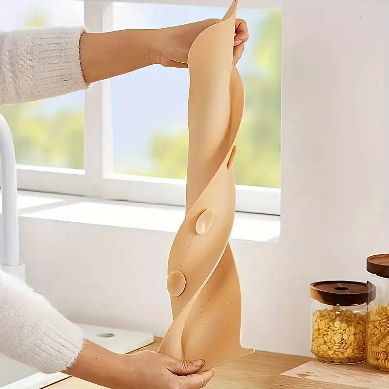 Adhesive Waterproof Splash Guard, Suction Cup Countertop Protector for Kitchen and Pool, Anti-Splash Panel, Seasonal Storage, Perfect for Christmas and Halloween Gifts3