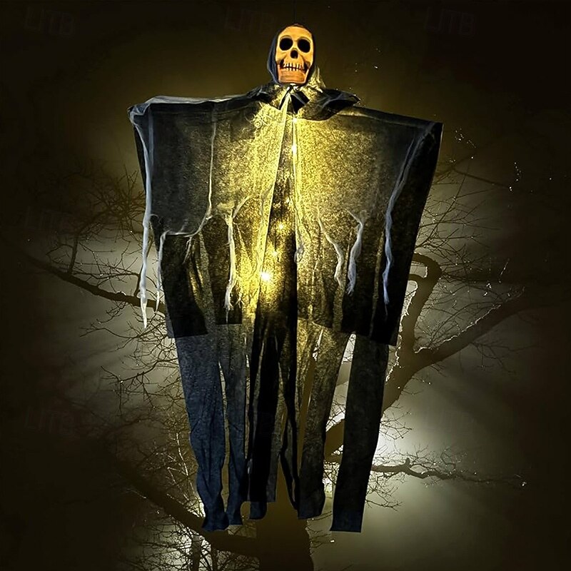 1 Pc Halloween glowing skull hanging ghost outdoor courtyard ghost hanging ghost scene atmosphere decoration props3