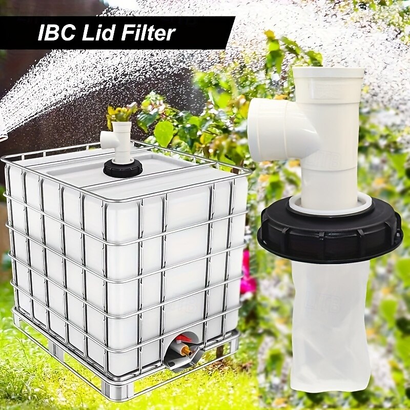 IBC Ton Drum Accessories, Ton Drum Plastic Lid 165mm with Filter Mesh, Ton Drum Top Lid, Ton Drum Filter