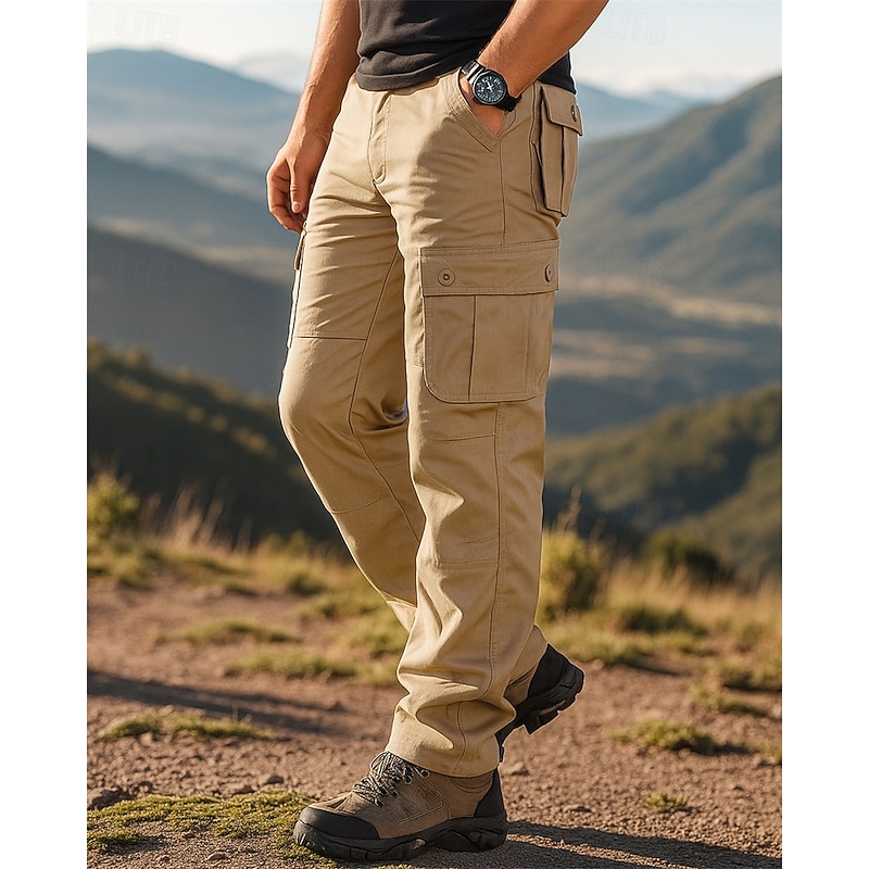 Men's Combat Pants Cargo Pants Hiking Pants Trousers Outdoor Regular Fit Waterproof Windproof Pants / Trousers Pocket Army Yellow Black Cotton Camping / Hiking Hunting Running S M L XL XXL3